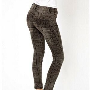 Free People Batik Isla Tribal Aztec Size 27 Skinny Jeans